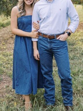 Meralda Corset Denim Midi Dress